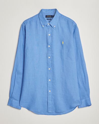 Herr | Casual | Polo Ralph Lauren | Custom Fit Linen Button Down Harbor Island Blue