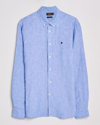 Herr | Linneskjortor | Morris | Douglas Linen Shirt Medium Blue