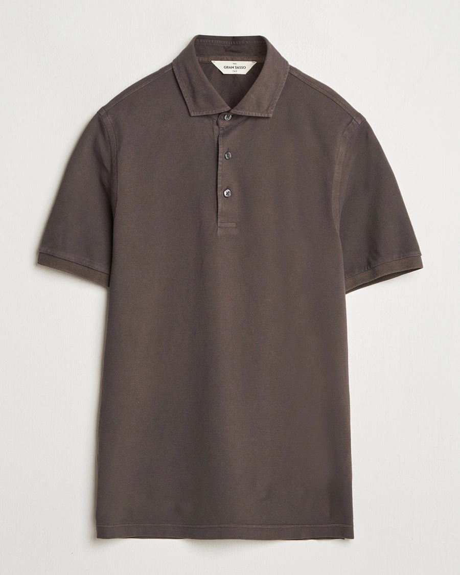 Herr | Gamla produktbilder | Gran Sasso | Washed Polo Brown