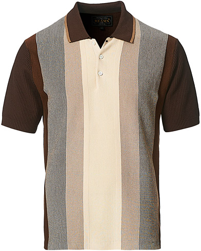Japanese Department |  Striped Knited Polo Brown