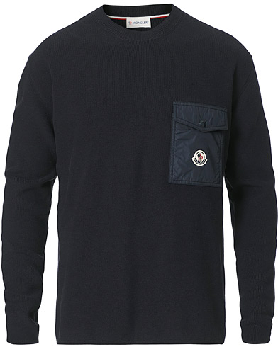 Herr |  | Moncler | Pocket Crew Neck Sweater Navy