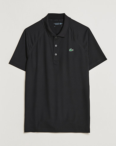Herr | Lacoste | Lacoste Sport | Performance Ribbed Collar Polo Black