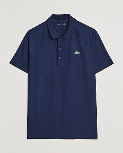 Herr | Pikéer | Lacoste Sport | Performance Ribbed Collar Polo Navy Blue