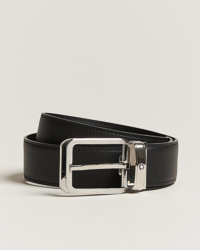Herr | Montblanc | Montblanc | Black 35 mm Leather belt Black