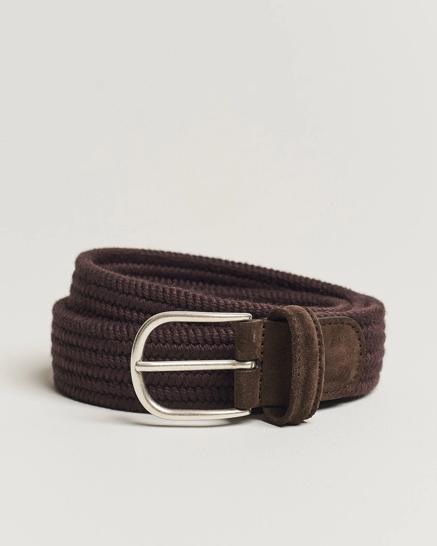 Anderson's Braided Wool Belt Brown – Brun