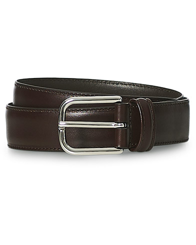 Herr | Slätt Bälte | Anderson's | Leather Suit Belt Brown