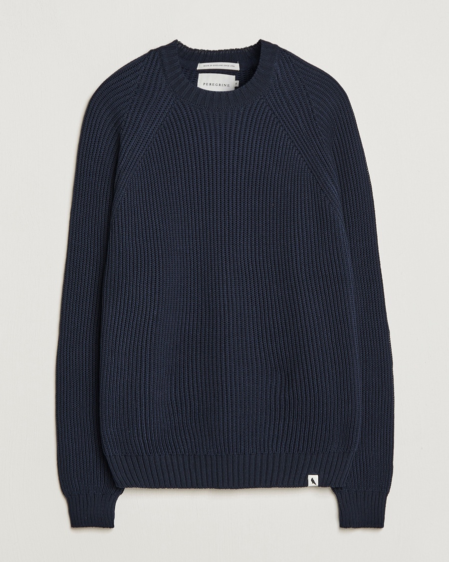 Peregrine Harry Organic Cotton Sweater Navy – Blå