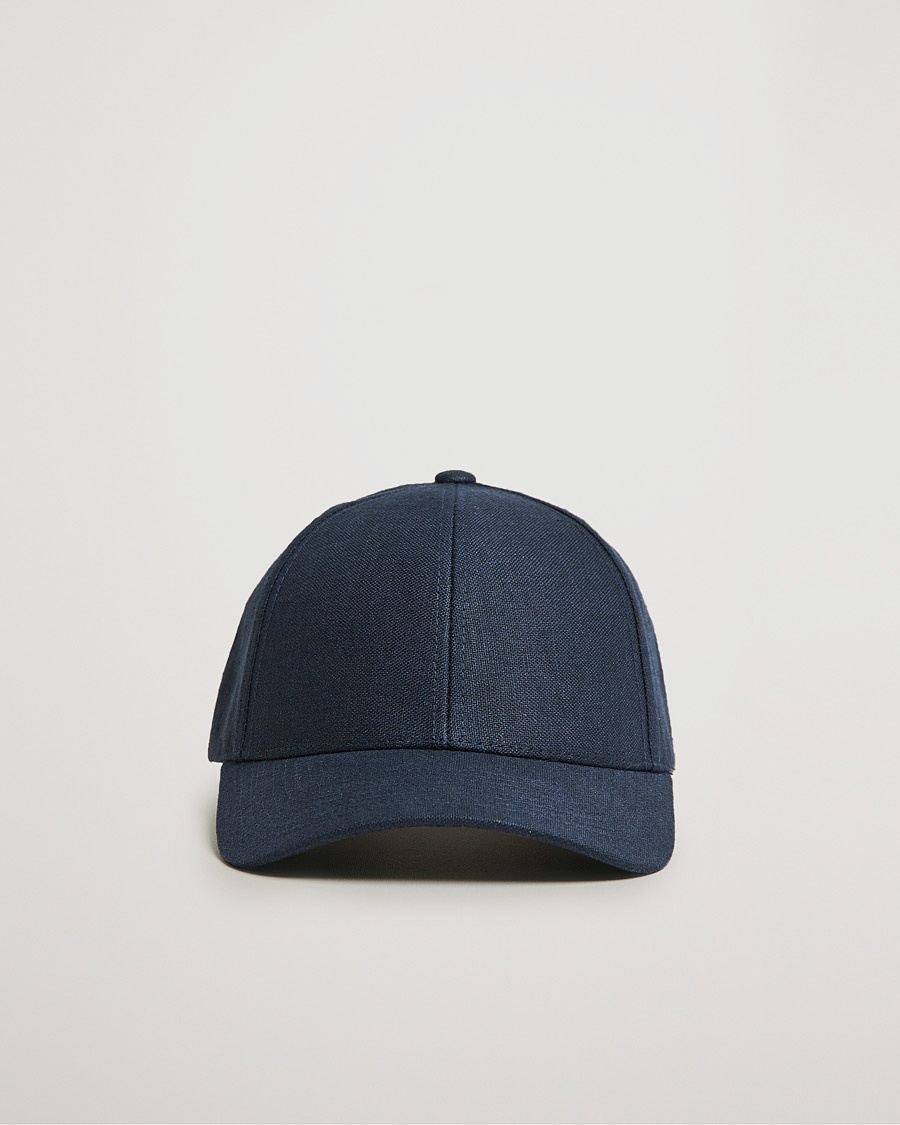 Varsity Headwear Linen Baseball Cap Deep Sea Navy – Blå