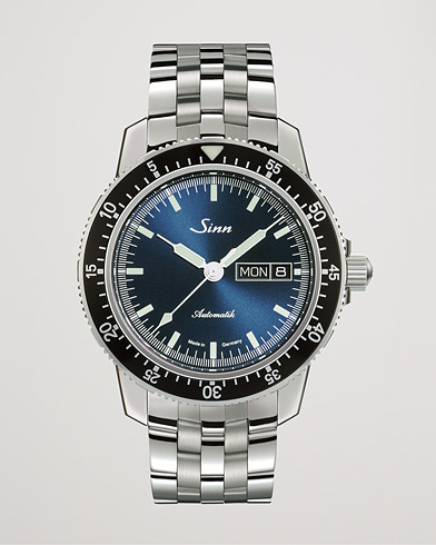 Herr | Fine watches | Sinn | 104 I B Pilot Watch 41mm Steel Link Dark Blue