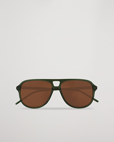 Herr | Pilotsolglasögon | Gucci | GG1156S Sunglasses Green/Brown
