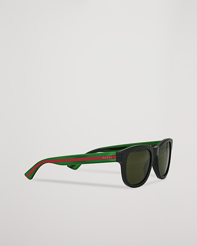 Herr | D-formade solglasögon | Gucci | GG0003SN Sunglasses Black/Green