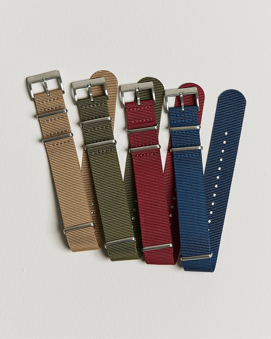 UNIMATIC Heritage Nato Steel 22mm Strap Set Multi – Röd