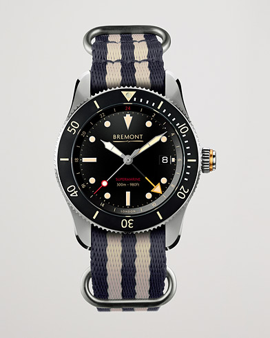 Herr | Fine watches | Bremont | S302 Supermarine GMT Nato 40mm Black Dial