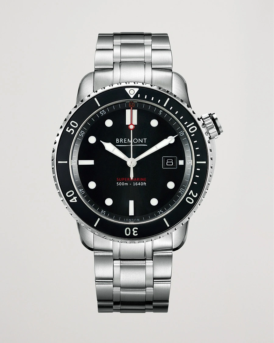 Herr | | Bremont | S500 Supermarine 43mm Steel Bracelet Black Dial