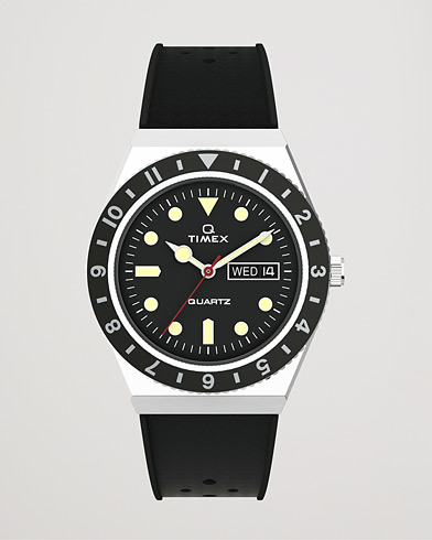 Herr | Klockor | Timex | Q Diver 38mm Rubber Strap Black