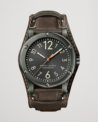 Herr | Klockor | Polo Ralph Lauren | 45mm Safari Chronometer Black Steel/Calf Strap