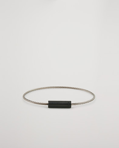 Herr | Smycken | LE GRAMME | Cable Bracelet Brushed Black Ceramic 5g