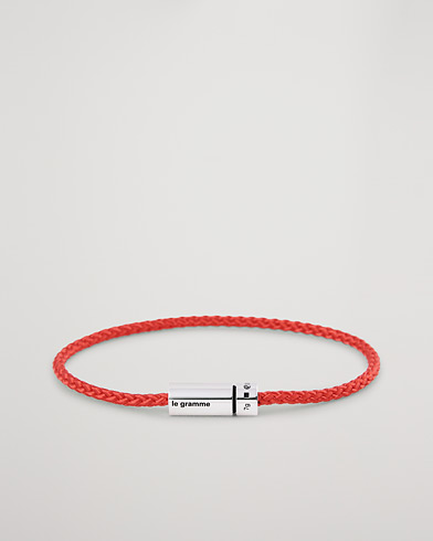 Herr | Armband | LE GRAMME | Nato Cable Bracelet Red/Sterling Silver 7g