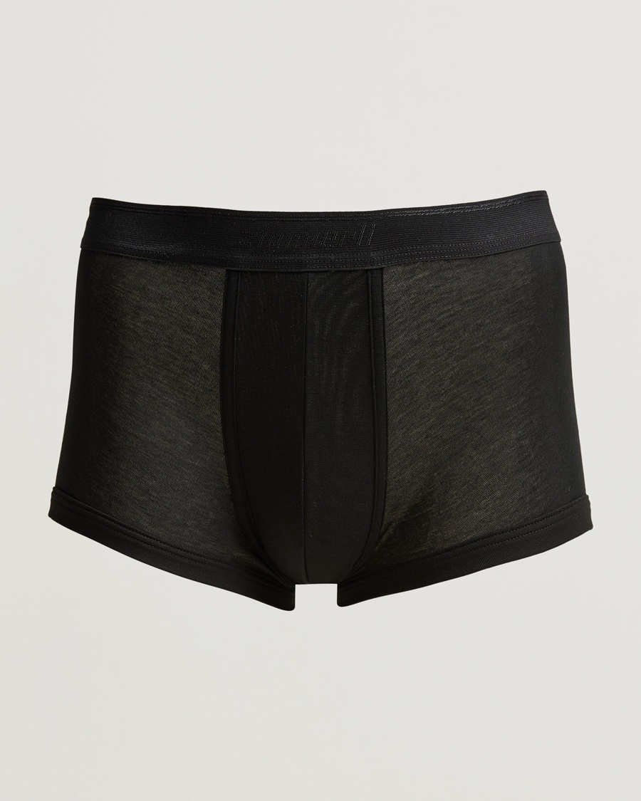 Herr | Trunks | Zimmerli of Switzerland | Mercerized Cotton Boxer Briefs Black