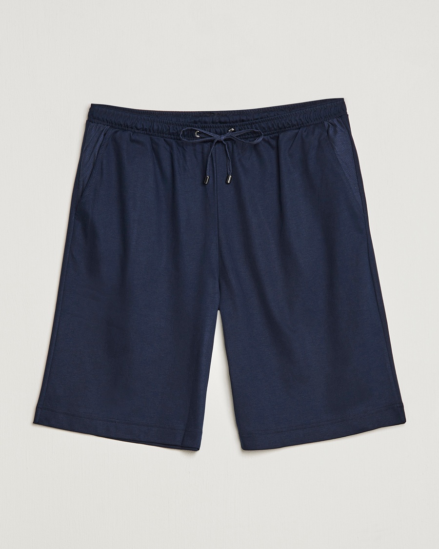 Herr | Pyjamasbyxor | Zimmerli of Switzerland | Cotton/Modal Loungewear Shorts Midnight