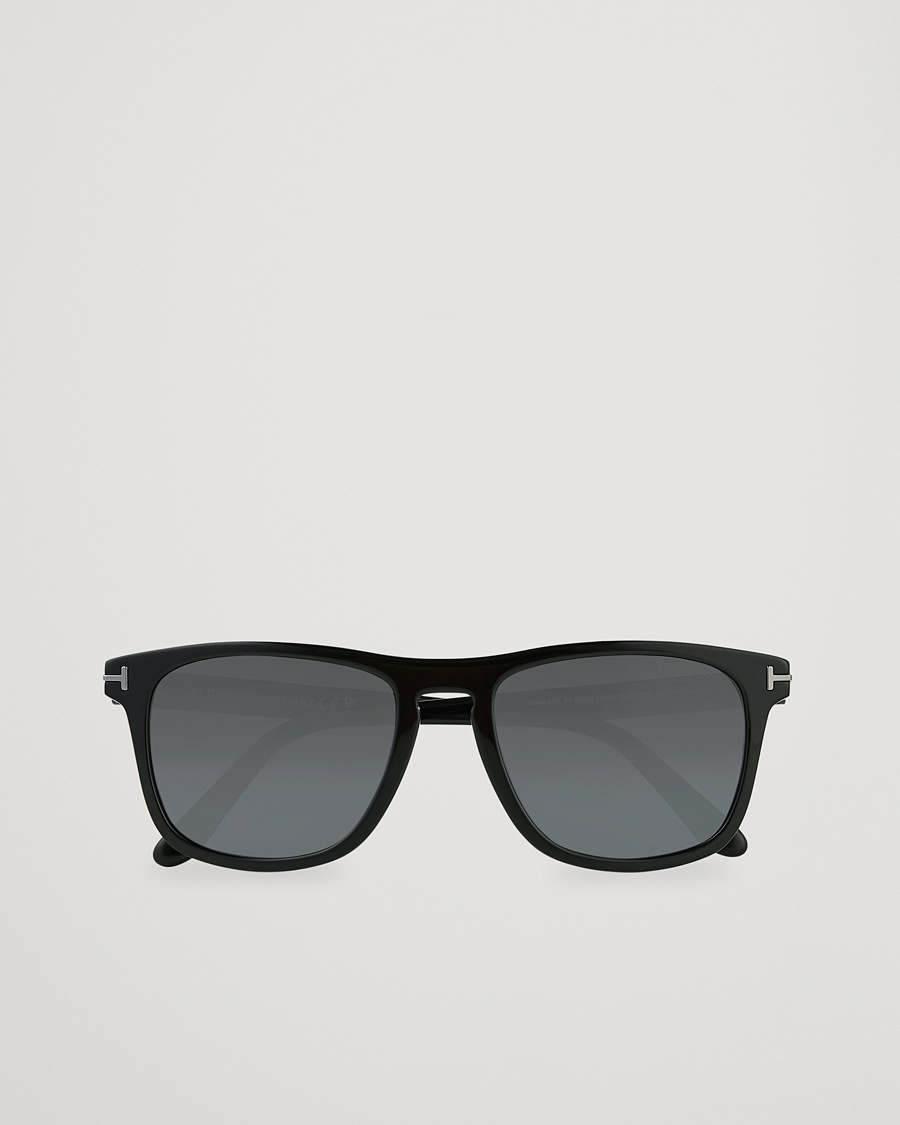 Tom Ford Gerard Polarized Sunglasses Shiny Black/Smoke – Svart