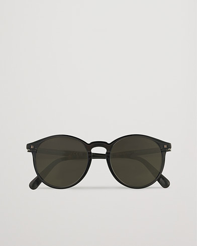 Herr | Runda solglasögon | Moncler Lunettes | Violle Polarized Sunglasses Shiny Black/Smoke