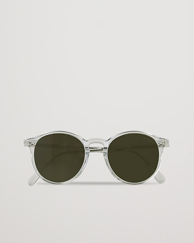 Herr | Runda solglasögon | Moncler Lunettes | Violle Polarized Sunglasses Crystal/Green Mirror