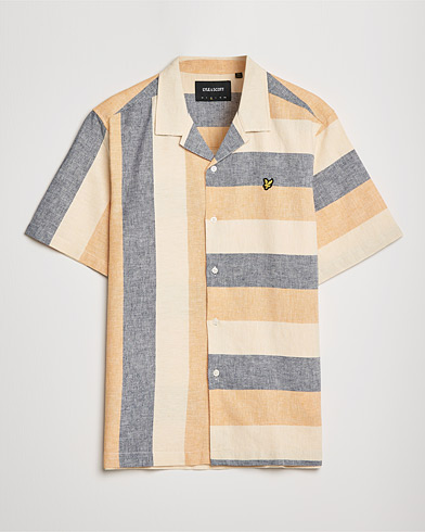 Herr | Kortärmade skjortor | Lyle & Scott | Artisinal Resort Short Sleeve Shirt Gold Haze