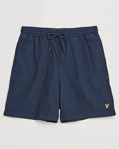 Herr | Shorts | Lyle & Scott | Garment Dyed Linen Shorts Dark Navy