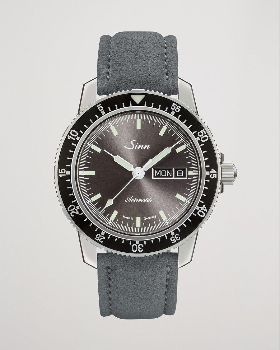 Sinn 104 I A Pilot Watch 41mm Alcantara Strap Grey – Grå