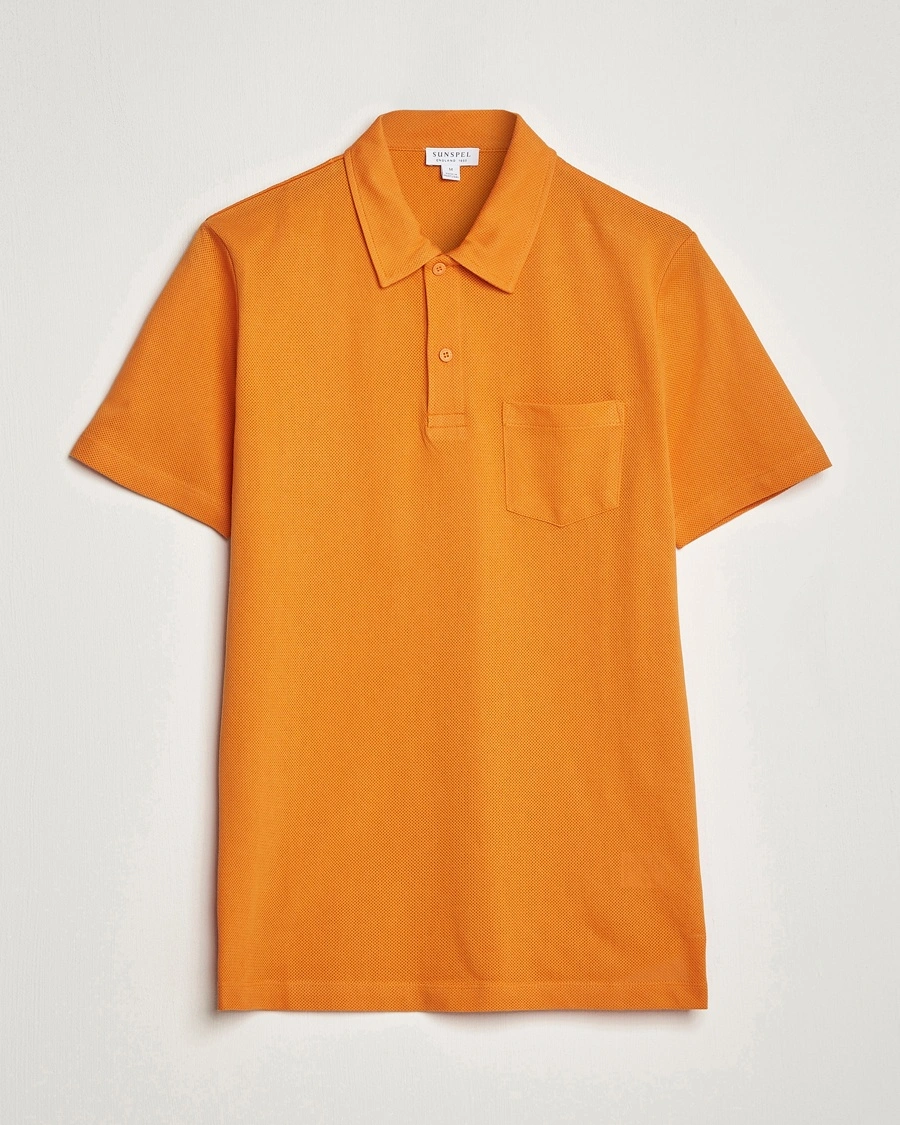 Herr | Realisation | Sunspel | Riviera Polo Shirt Flame Orange