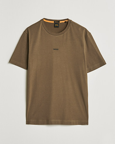 Herr | T-Shirts | BOSS Casual | Tchup Logo Crew Neck Tee Dark Green
