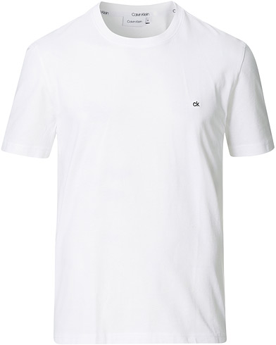 Herr |  | Calvin Klein | Cotton Embroidery Logo Crew Neck T-Shirt White