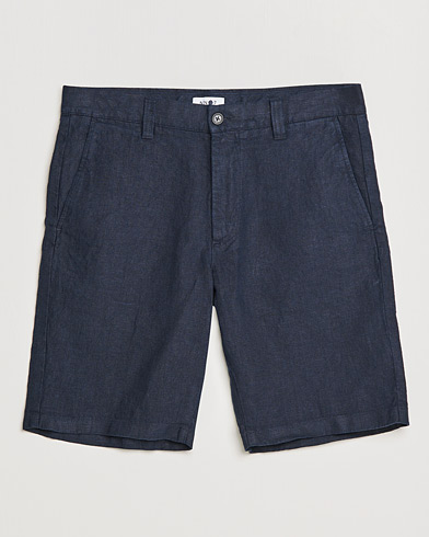 Herr | Shorts | NN07 | Crown Linen Shorts Navy