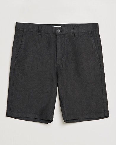 Herr | Shorts | NN07 | Crown Linen Shorts Black