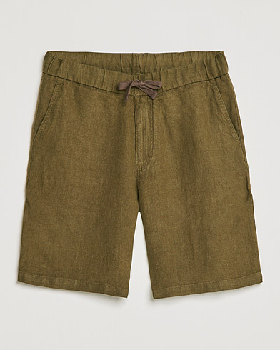 Herr | Shorts | NN07 | Keith Drawstring Linen Shorts Dark Olive