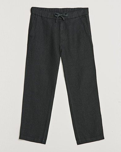 Herr | Linnebyxor | NN07 | Keith Drawstring Linen Trousers Black