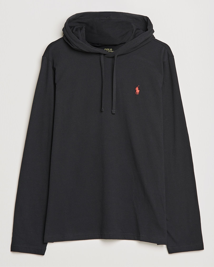 Polo Ralph Lauren Long Sleeve Hooded T-Shirt Polo Black – Svart