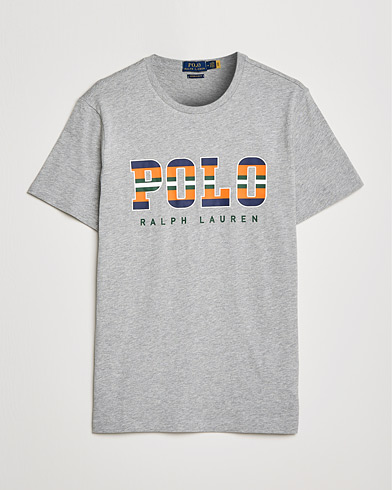 Herr | T-Shirts | Polo Ralph Lauren | Retro Logo Crew Neck Tee Andover Heather