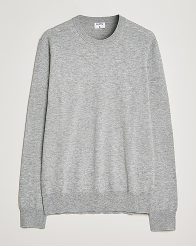 Herr | Pullover rundhals | Filippa K | Cotton Merino Basic Sweater Light Grey Melange