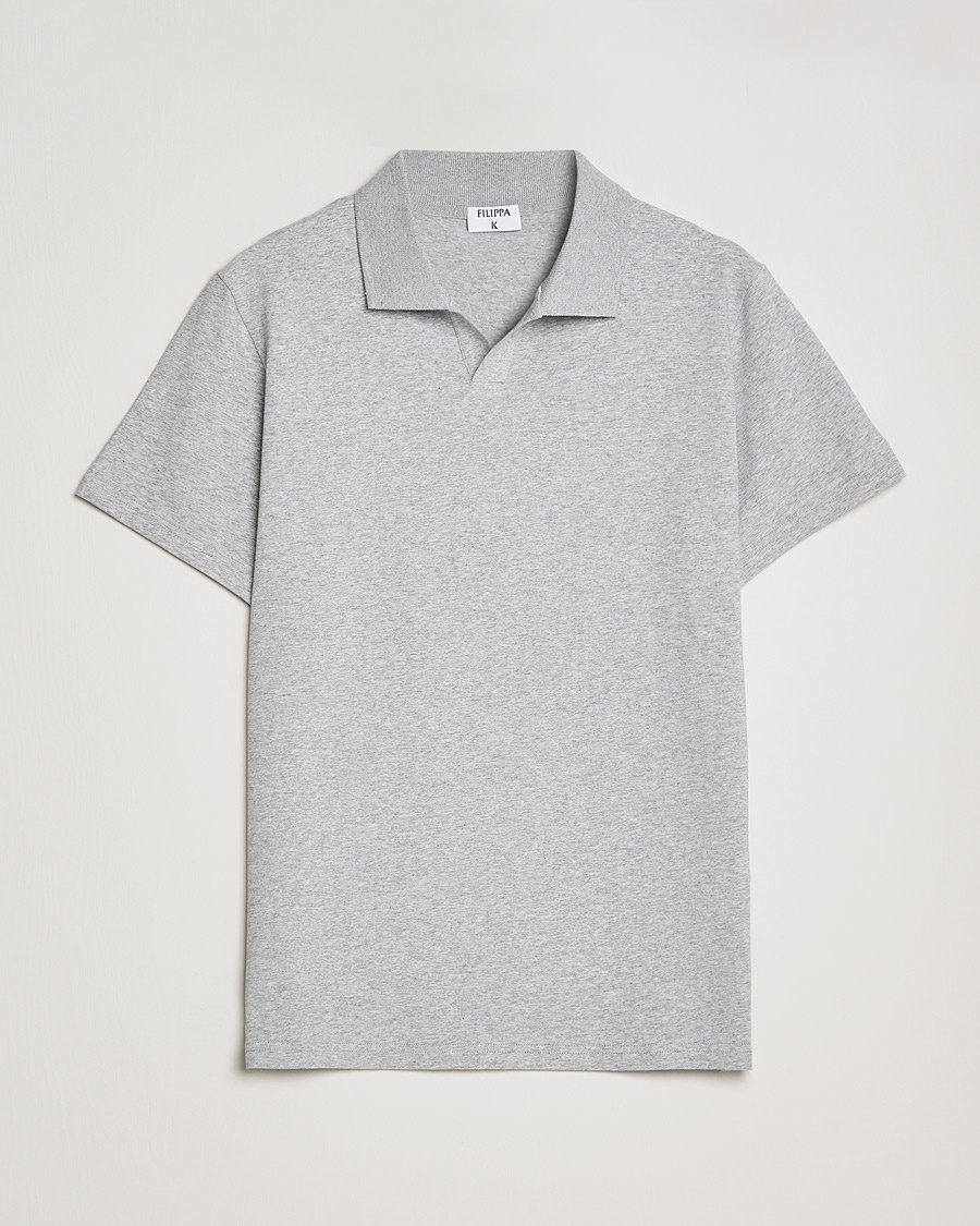 Herr | | Filippa K | Soft Lycra Polo Tee Light Grey Melange