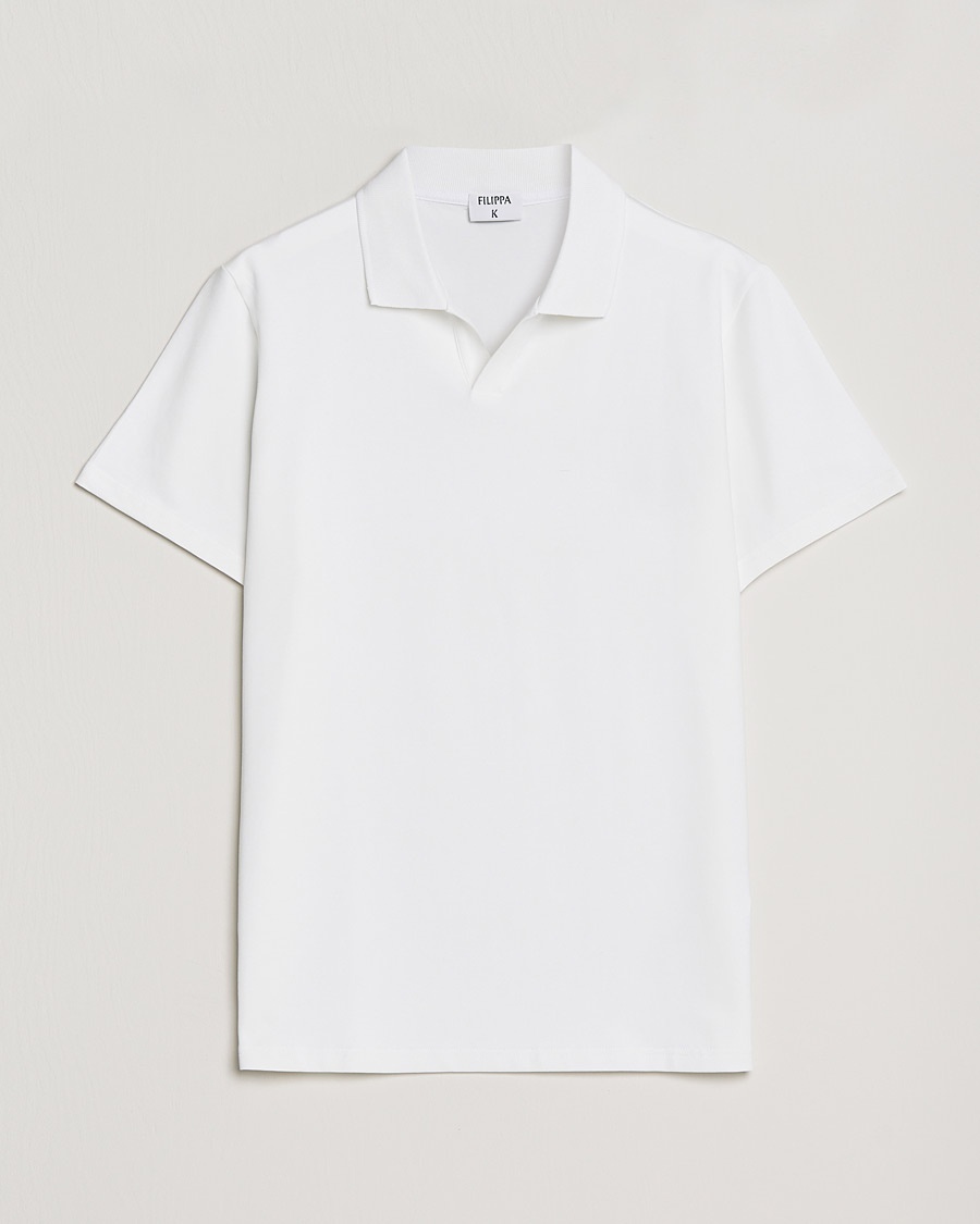 Filippa K Soft Lycra Polo Tee White – Vit