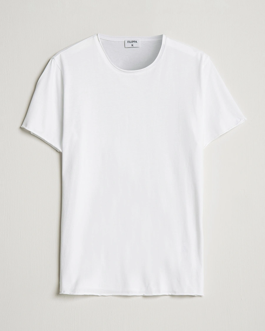 Herr | Kortärmade t-shirts | Filippa K | Roll Neck Crew Neck Tee White