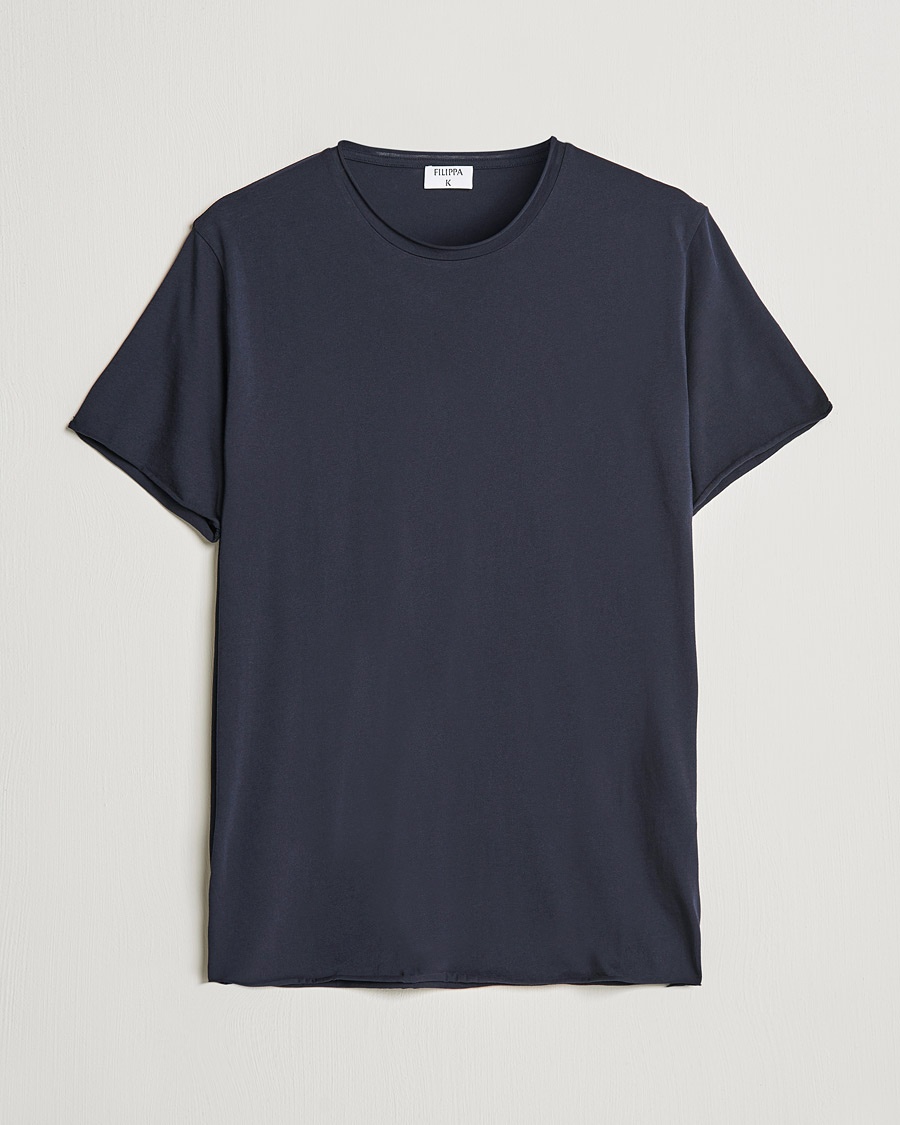 Herr | | Filippa K | Roll Neck Crew Neck Tee Navy