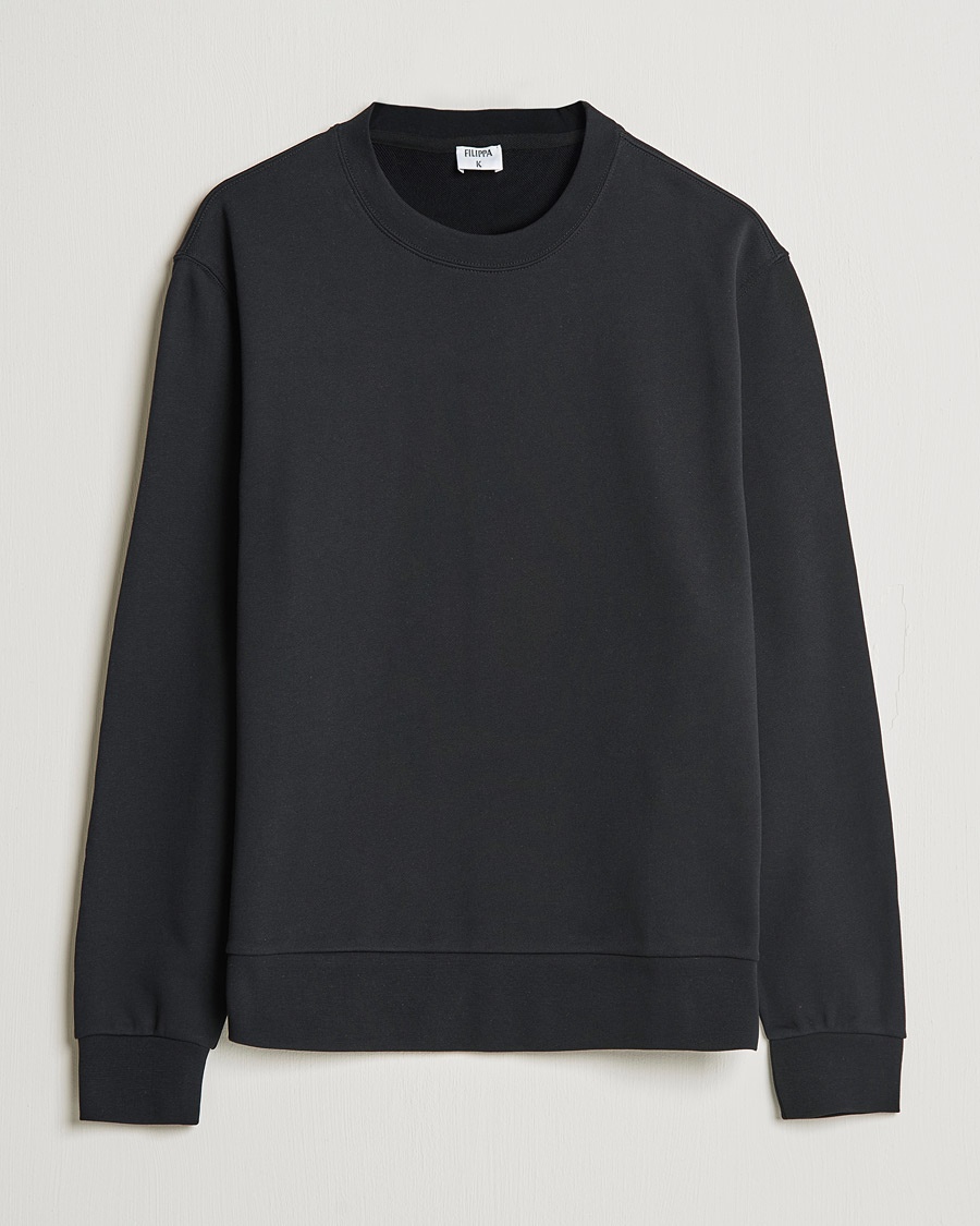 Herr | Sweatshirts | Filippa K | Gustaf Cotton Sweatshirt Black