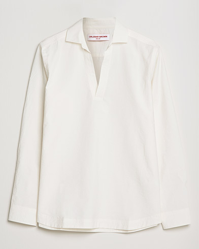 Herr | Casualskjortor | Orlebar Brown | Ridley Resort Collar Cotton Shirt White Sand