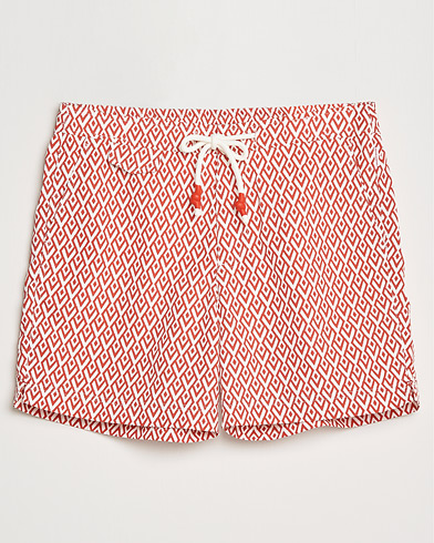 Herr | Orlebar Brown | Orlebar Brown | Standard Cano Printed Swimshorts Summer Red/Cloud