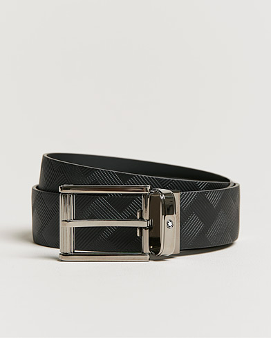 Herr | Montblanc | Montblanc | Black 35 mm Leather Belt Black