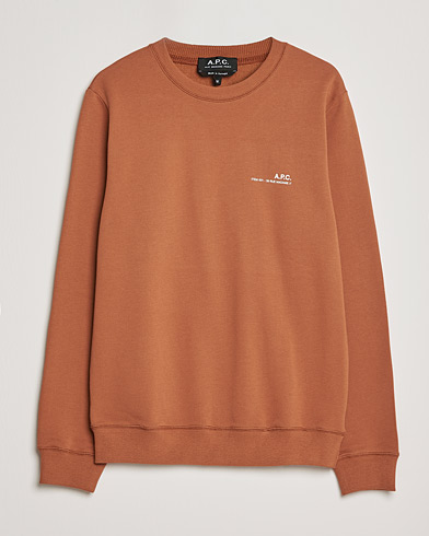 Herr | Sweatshirts | A.P.C. | Item Crew Neck Sweatshirt Terracotta