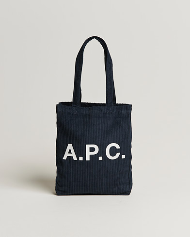 Herr | A.P.C. | A.P.C. | Lou Corduroy Tote Bag Navy